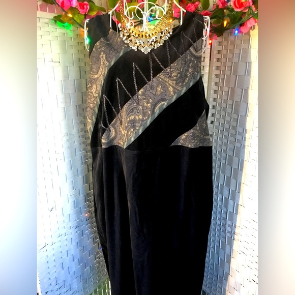 VTG KOOS of Course! Black Velvet / Supersuede Dress 1X  Vintage   New - Picture 1 of 12